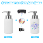 US Warehouse 550ml Stainless Steel Hand Soap Dispenser Single Wall Sublimation Blanks Press Bottle for Kitchen Bathroom Gifts