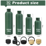 Custom Logo Water Bottle 350ml 500ml 750ml 1000ml Small Mouth Sport Stainless Steel Vacuum Cup Insulated Drinking Bottle
