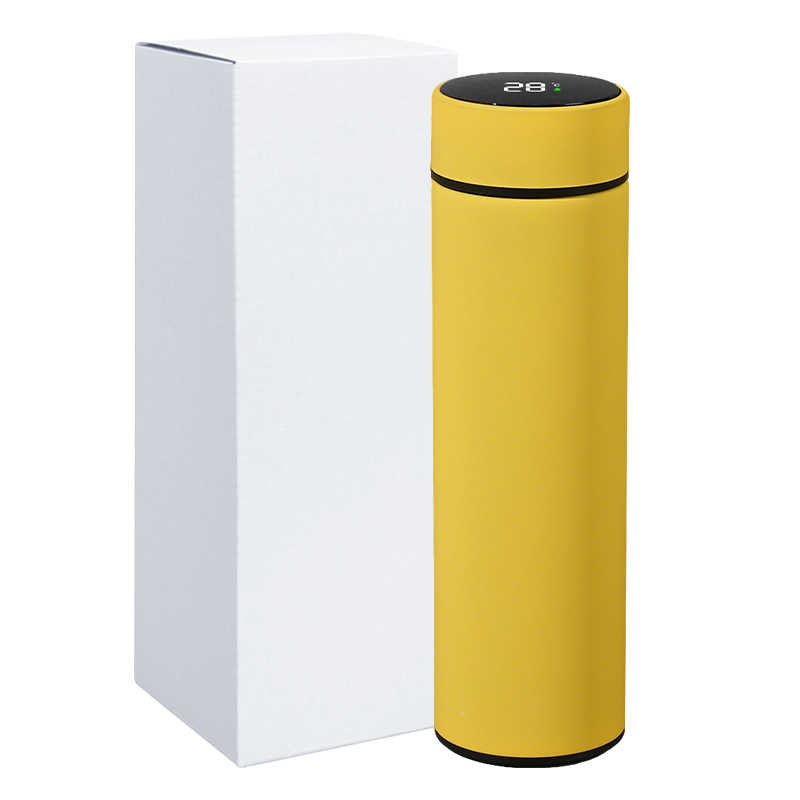 Custom Logo Color 500ml LED Temperature Display Double Wall Stainless Steel Insulated Water Bottle Vintage for Business Gifts