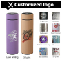Custom Logo Color 500ml LED Temperature Display Double Wall Stainless Steel Insulated Water Bottle Vintage for Business Gifts