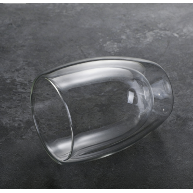 Double-layer Glass Bottles High Borosilicate Transparent Coffee Cups Egg-shaped Mugs Double-layer Insulated Drinkwares