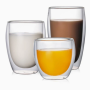 Double-layer Glass Bottles High Borosilicate Transparent Coffee Cups Egg-shaped Mugs Double-layer Insulated Drinkwares