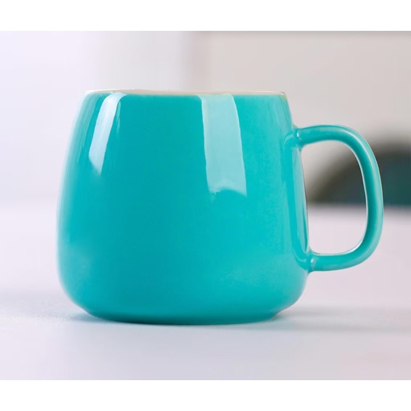 Low Quality Custom Logo High Quality Candy Color Apple Shaped Ceramic Mug Personalized Printing Ceramic Coffee Mugs for Gift