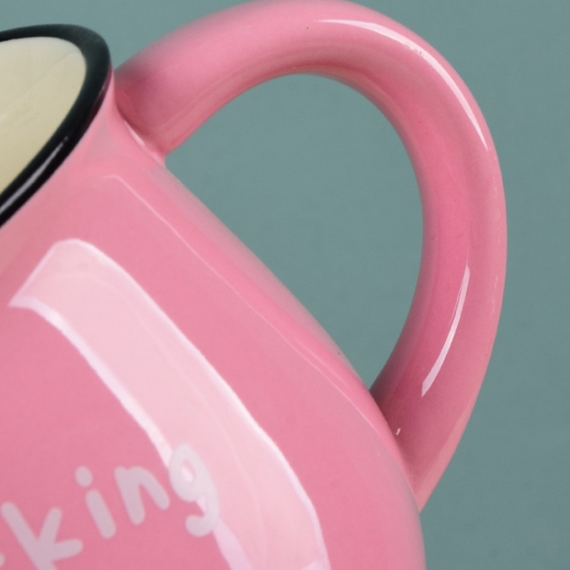 Custom Logo 250ml 350ml Coffee Mug Single Wall Smooth Mini Tea Milk Cup Gifts Colorful Coffee Cup with Handle for Breakfast