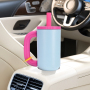 New Colors 40oz Handle Tumbler with Removable Straw Double Wall Stainless Steel Travel Mug with Leakproof Lids
