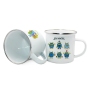 36pcs/Pack Ready to Ship 12oz Enamel Mugs Sublimation Blanks Coffee Mug With Silver Rim for Heat Press Printing