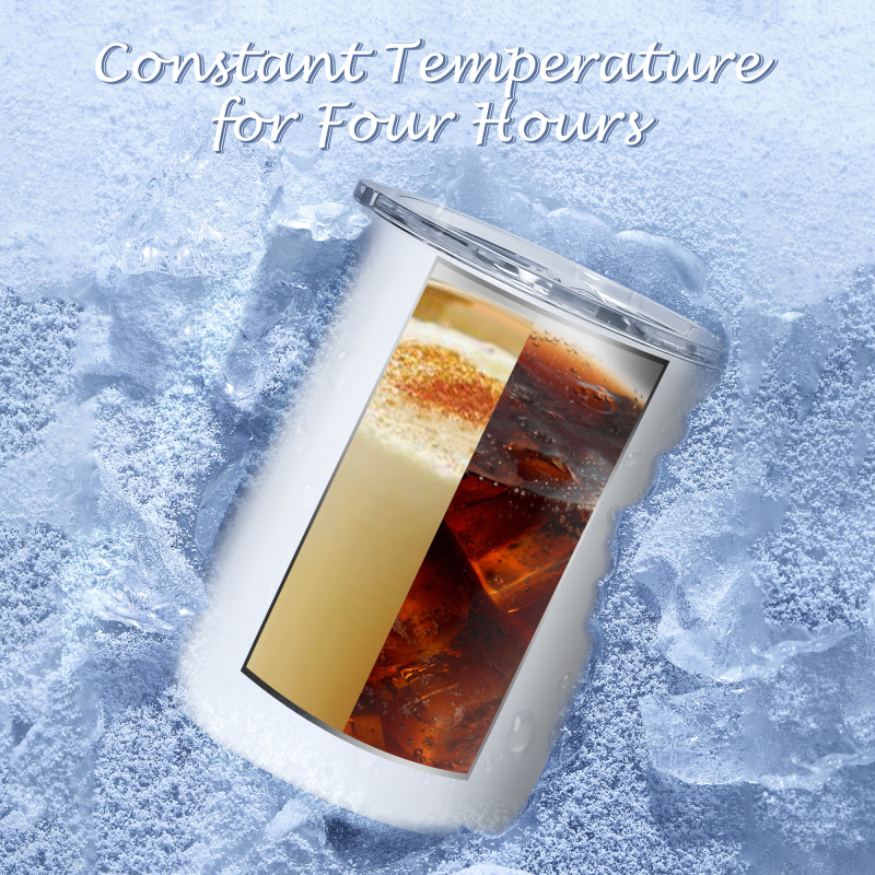 10oz Sublimation Seamless Tumbler Mug Without Handle Metal Tumblers Stainless Steel Cups Snow Globe Premium Tumbler