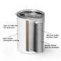 10oz Sublimation Seamless Tumbler Mug Without Handle Metal Tumblers Stainless Steel Cups Snow Globe Premium Tumbler