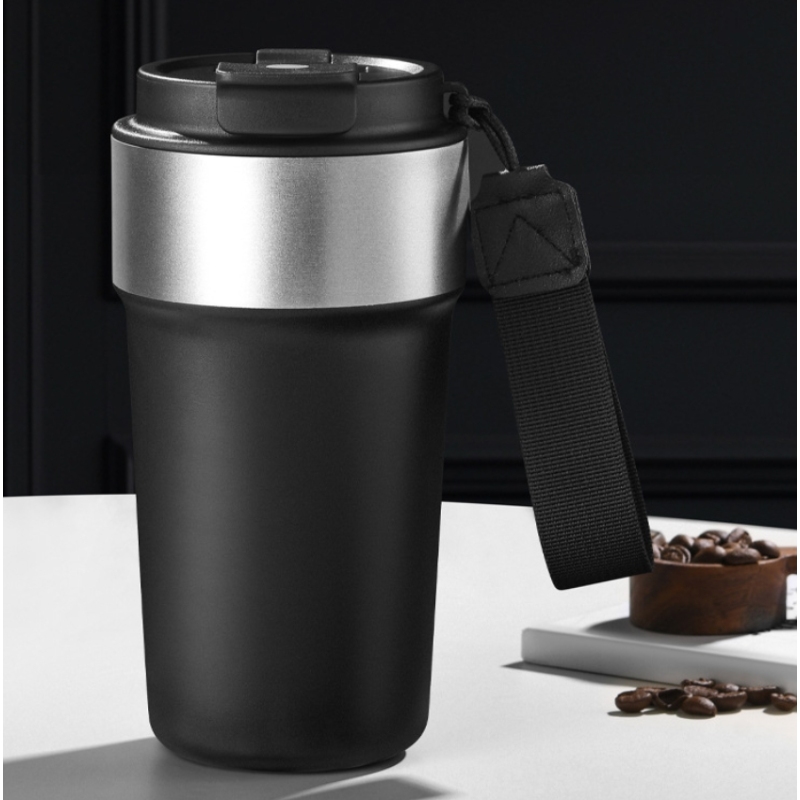 17oz Custom Laser Engraving Logo 304 Stainless Steel Travel Coffee Mug Insulated Tumbler Vacuum Thermal Cup With 2-in-1 Sip Lid