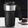 17oz Custom Laser Engraving Logo 304 Stainless Steel Travel Coffee Mug Insulated Tumbler Vacuum Thermal Cup With 2-in-1 Sip Lid