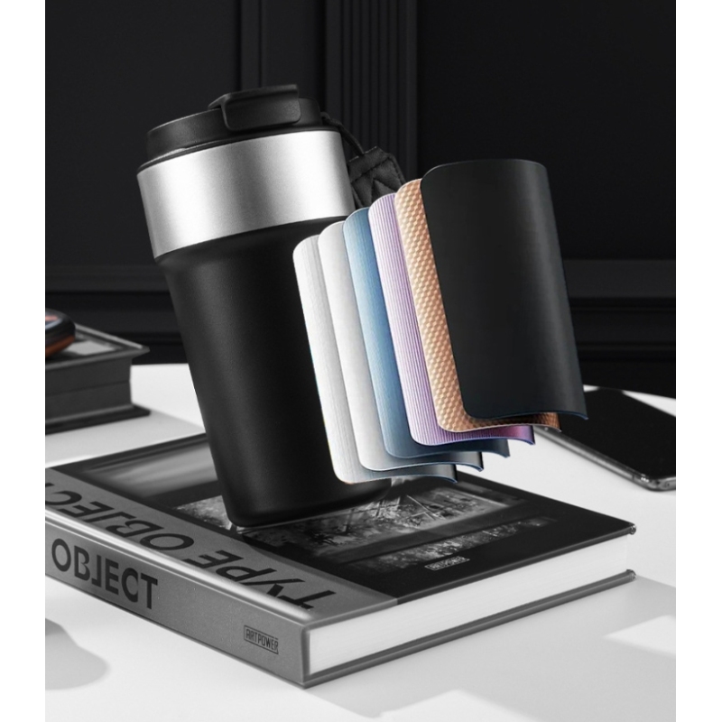 17oz Custom Laser Engraving Logo 304 Stainless Steel Travel Coffee Mug Insulated Tumbler Vacuum Thermal Cup With 2-in-1 Sip Lid