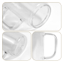 RTS US Stocked 25pcs/ctn 16oz Double Wall Glass Snow Globe Glass Can with Handle and Pre-drilled Hole Plug Bamboo Lid