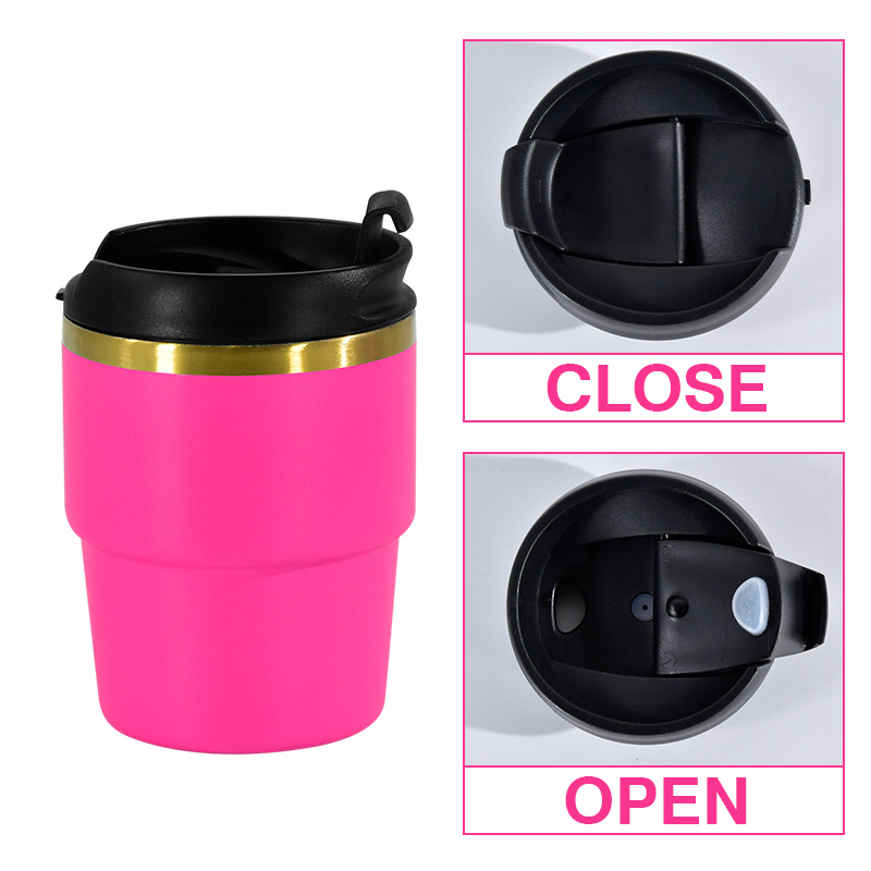 Custom Titanium Coating 6oz Mini Car Stainless Steel Tumbler Double Wall Vacuum Insulated Metal Water Bottle