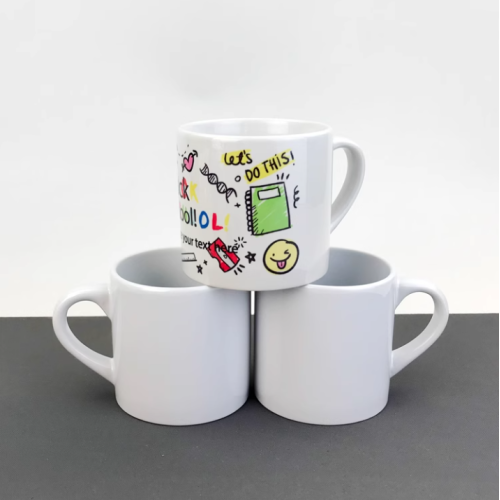 Sublimation Espresso 6oz Ceramic Mug White Sublimation Coffee Mug Blank for DIY Custom