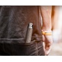 Customized 30ml 45ml Flask Portable Bamboo Wooden Grain 1oz 1.5oz Hip Flask Stainless Steel Whiskey Wine Pot for Outdoor Camping