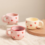 Cute Creative Valentine's Day Heart Design Custom Logo Printing Ceramic Mug for Valentine's Day