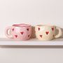 Cute Creative Valentine's Day Heart Design Custom Logo Printing Ceramic Mug for Valentine's Day