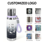 Gradient Color 800ml/ 600ml Matte Stainless Steel Vacuum Flasks Double Wall Insulated Thermal Water Bottle with Tea Filter/rope