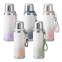 Gradient Color 800ml/ 600ml Matte Stainless Steel Vacuum Flasks Double Wall Insulated Thermal Water Bottle with Tea Filter/rope