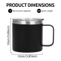 Custom 14oz Water Bottles With Handle Wholesale Insulated Coffee Double Wall Tumbler Travel Stainless Steel Mug