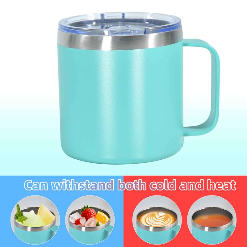 Custom 14oz Water Bottles With Handle Wholesale Insulated Coffee Double Wall Tumbler Travel Stainless Steel Mug