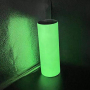 20oz Luminous Stainless Steel Glow in the Dark to Green/red/orange/blue Slim Skinny Straight Sublimation Tumbler with Straw