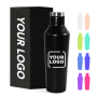 Custom Logo 22oz Stainless Steel Beer Drinking Bottle Insulated Outdoor Water Bottle SS304 Double Wall Vacuum Cup for Wholesale