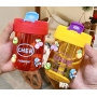 350ml Children PC Plastic Water Bottle High Temperature Resistant Cute Cup for Kids Students W/ Dual Drinking Mouth BAP-FREE