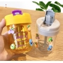 350ml Children PC Plastic Water Bottle High Temperature Resistant Cute Cup for Kids Students W/ Dual Drinking Mouth BAP-FREE