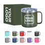 Hot and Cold 14oz Stainless Steel Insulated Coffee Mug Double Wall Vacuum Travel Mug Tumbler Cup with Handle Lids