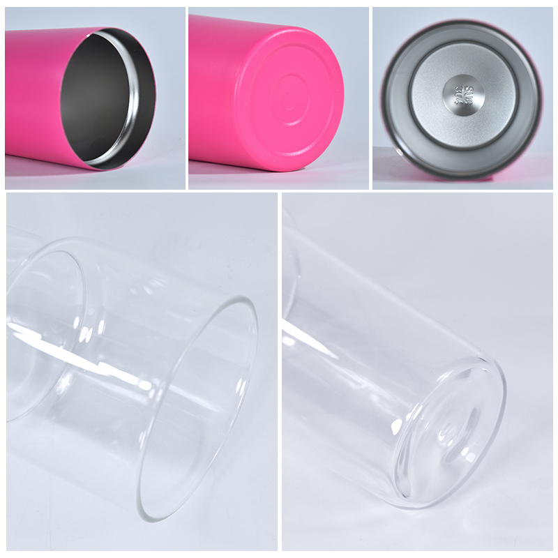 Colored 2 in 1 25oz Glass Water Bottle Sealed Straw Plug Stainless Steel Vacuum 15oz Powder Coated Travel Coffee Cup 25pcs/ctn