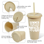 New Colors in Stocked 24oz Plastic Cups Decorative Party Supplies 24oz Cups Matte Unbreakable Plastic Mug with Lid