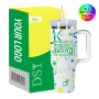 Custom Logo 40oz H2.0 Metal Cup Tumbler Insulated Stainless Steel Vacuum Mug Double Wall Laser Tumbler Insulated Water Bottle