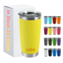 Custom Logo Insulated Travel Mug, Stainless Steel 20oz Tumbler With Slide Lid, Tumbler Cup Keep Hot and Cold