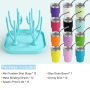 Factory Wholesale 3oz Shot Glass Tumbler Powder Coated Mini Wine Cup Set with Metal Straw Plastic Lid Drying Rack for Laser