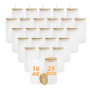 USA Warehouse RTS 25pcs/ctn 16oz Frosted Glass Can Sublimation Glass Tumler Mugs with Bamboo Lid and Plastic Straw