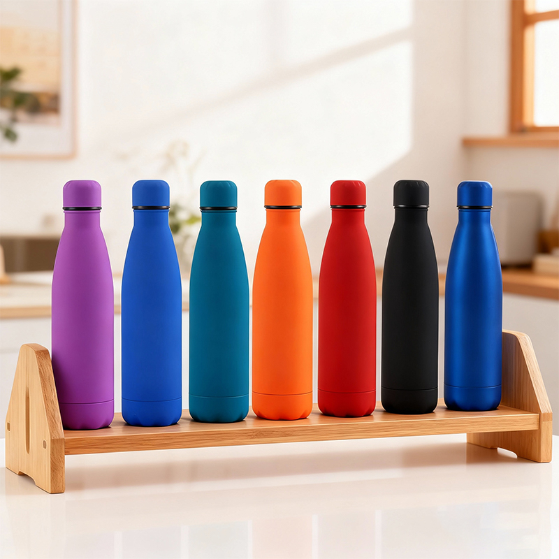 Double Wall 17oz Vacuum Flasks Cola Shape Fitness Thermoses Sports Bottle 500ml Stainless Steel Outdoor Sport Water Bottle