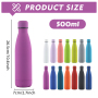 Double Wall 17oz Vacuum Flasks Cola Shape Fitness Thermoses Sports Bottle 500ml Stainless Steel Outdoor Sport Water Bottle