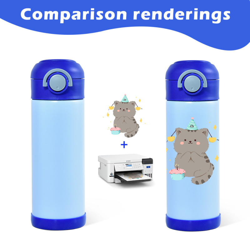 Wholesale 12oz Stainless Steel Kids Water Bottle Sublimation Blanks Tumblers Straw Flip Top Lid Straight Sippy Cup for Children