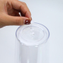 RTS 25pcs/ctn DIY Tumbler 24oz Double Walled Fillable Tumblers BPA Free Clear Pre-drilled Glitter Acrylic Tumbler