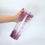 RTS 25pcs/ctn DIY Tumbler 24oz Double Walled Fillable Tumblers BPA Free Clear Pre-drilled Glitter Acrylic Tumbler
