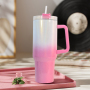 Small Pack 12pcs/ctn RTS USA China Warehouse Stocked 40oz Sublimation Rainbow Shimmer Tumbler With Handle