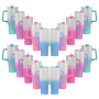 Small Pack 12pcs/ctn RTS USA China Warehouse Stocked 40oz Sublimation Rainbow Shimmer Tumbler With Handle