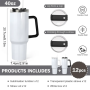 RTS 40oz Stainless Steel Tumblers Mixed Colors 12pcs Small Pack Classic Design Travel Mug Thermal Insulation Handle Lid USA Free