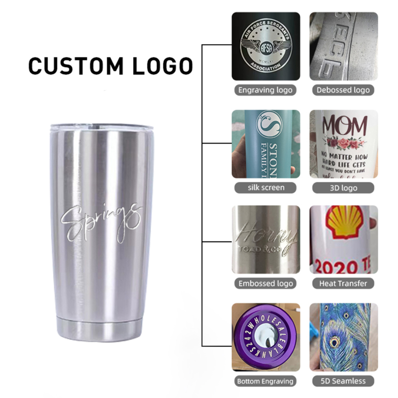 20 oz Powder Coat Tumbler Mugs Coffee Customized Double Wall Insulated Stainless Steel Water Bottle Bulk Blank Coating Tumbler