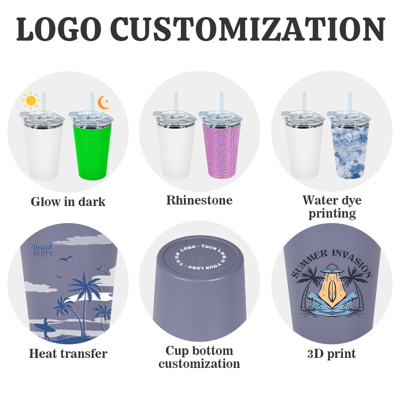 Custom Dual-Material Design Plastic Exterior Stainless Steel Interior 420ml / 14oz Secure Grip Car Tumbler