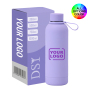 Custom Logo Print Engrave Double Vacuum 304 Stainless Steel Rubber Paint 350ml 500ml 700ml Water Bottle With Silicone Handle