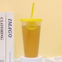 New 24oz Clear Plastic Tumbler with Lids and Straws Reusable Cups Water Bottle Cute Cold Cups for Iced Coffee