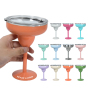 New Laser Custom Logo 8oz Colored Stainless Steel Margarita Cup Beer Can Tumbler Stainless Stable Base Beer Mugs for Party Bar