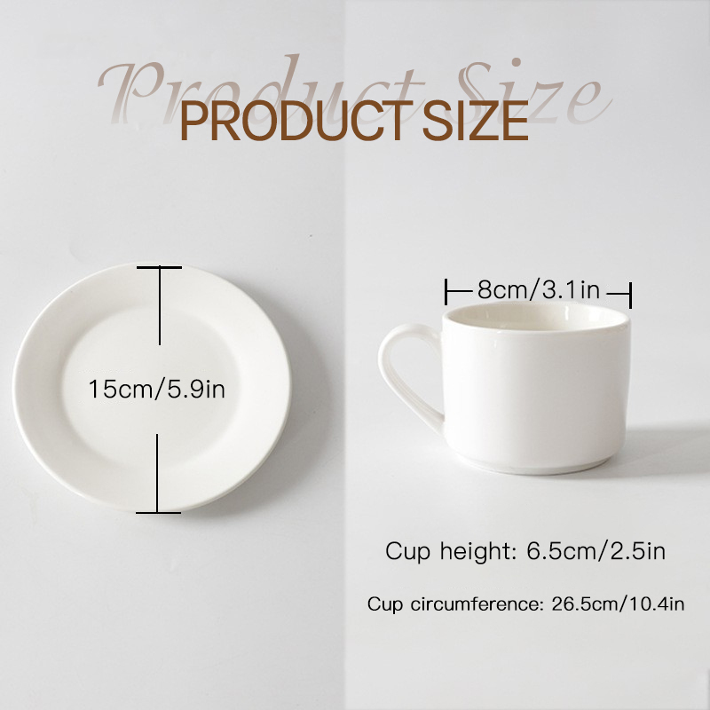 Sublimation Bone China Espresso 6oz Ceramic Mug Set White Sublimation Coffee Mug Blank for DIY Custom